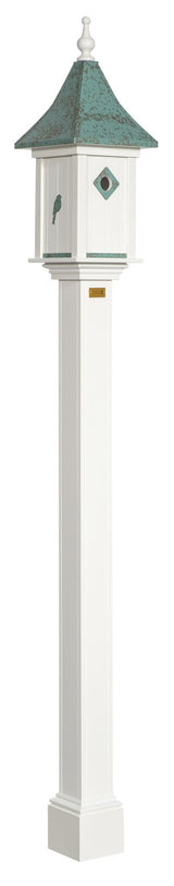 BirdhouseCASTLE BIRDHOUSE - Patina Metal Top with Choice of Decorative Emblem & Weathervanebirdbird houseSaving Shepherd