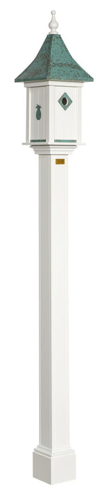 BirdhouseCASTLE BIRDHOUSE - Patina Metal Top with Choice of Decorative Emblem & Weathervanebirdbird houseSaving Shepherd