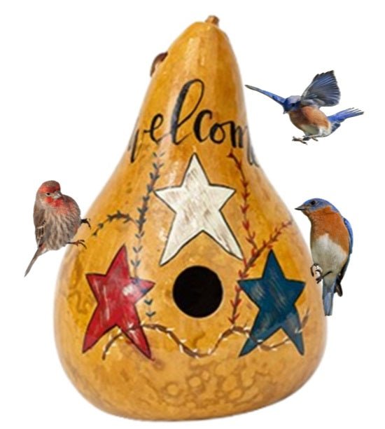 BirdhousePATRIOTIC STARS
