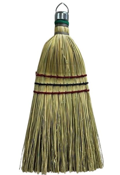 Lehman's Amish-Made Whisk Broom - Natural Corn Straw Hand Broom With Hanging Hook