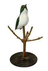 Folk ArtHUMMINGBIRD PAIR on BRANCH BASE – Hand Carved Ruby Throated Bird PA Dutch Folk ArtartbirdSaving Shepherd