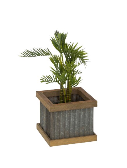 Planter BoxCrimped Tin Planter Boxes with Wooden Accents | USA HandcraftedhandmadeSaving Shepherd