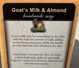 SoapGOAT'S MILK ALMOND BAR SOAP - Amish Handcrafted, Creamy, Nourishing & All - NaturalAlmondbar soapSaving Shepherd
