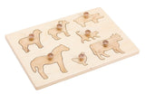Wooden & Handcrafted ToysFARM ANIMALS PUZZLE - Amish Handmade Wood Developmental ToychildrentoysSaving Shepherd