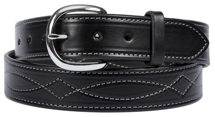 Leather BeltBIG & TALL FANCY STITCH LEATHER BELT - 1½