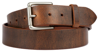 Leather Belt1¼ & 1½" DISTRESSED LEATHER BELT - Soft & Durable with Roller BucklebeltleatherSaving Shepherd