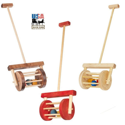 Wooden & Handcrafted ToysBLOCK ROLLER - Handmade Wood Toddler Walker Toy USAblockschildrenSaving Shepherd