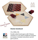 Wooden & Handcrafted Toys2 CLASSIC CHECKER GAMES - Chinese Checkers & Traditional Wood Board with Glass Marblesboardboard gameSaving Shepherd