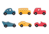 Wooden & Handcrafted Toys6 WOOD TOY CAR SET - 3 Classic & 3 Race Cars with Choice of Color USAcarchildrenSaving Shepherd