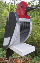 Bird FeederREDHEADED WOODPECKER BIRD FEEDER - Large Solid Wood USA Handmadebirdbird feederSaving Shepherd