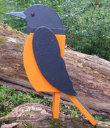 BirdhouseBALTIMORE ORIOLE BIRDHOUSE - Black & Orange Post Mount HousebirdbirdhouseSaving Shepherd