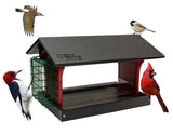 Bird FeederSEED & SUET FEEDER - 4 Season Covered Combo with Screen Floorbirdbird feederSaving Shepherd
