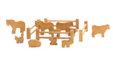 Wooden & Handcrafted ToysRED FOLDING BARN BARNYARD Farm Animals, Fence, Feed Sacks - Amish Handmade in USAAmishbarnSaving Shepherd