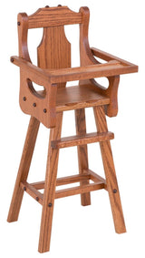 Doll FurnitureOAK DOLL HIGH CHAIR Amish Handmade Heirloom Furniture - 5 FINISHESAmishbabySaving Shepherd