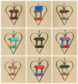 Bird FeederBIRD FEEDER in WROUGHT IRON HEART HANGER ~ Amish Handmade in 12 Color Choicesbirdbird feederSaving Shepherd