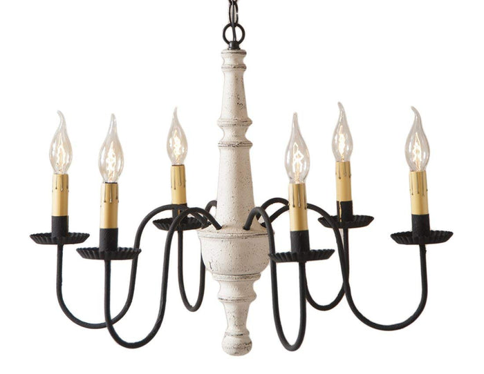 Chandeliers & Ceiling FixturesHARRISON CHANDELIER - 6 Arm Light in 5 Americana FinisheschandelierchandeliersWhiteSaving Shepherd