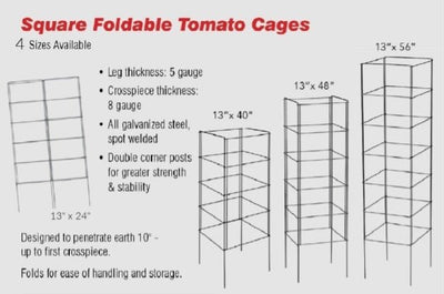 Vegetable CageFOLDING TOMATO CAGES - 3 Pack Heavy Duty Vegetable Supportgardenoutdoor livingSaving Shepherd