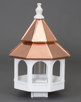 Bird Feeder27” LARGE COPPER TOP BIRD FEEDER - Amish Handmade 16” Round Post Mount Gazebobirdbird feederSaving Shepherd