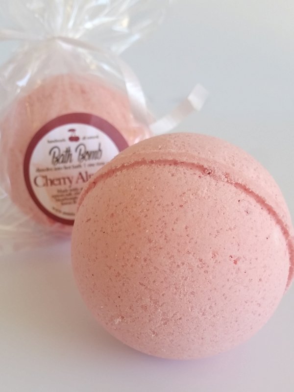 Bath Bombs & SoaksCHERRY ALMOND BATH BOMB ~ All Natural Handmade for Soft Silky SkinACEbathbath bombSaving Shepherd