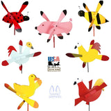 Wind SpinnersFARM ANIMALS & INSECTS WIND SPINNER - Rooster Pig Chicken Ladybug Bee Duck Whirligigsbirdbird feederSaving Shepherd