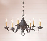 Chandeliers & Ceiling Fixtures27 Inch "CONCORD" CHANDELIER - 6 Arm Punched Tin Candelabra USAcandlecandlesSaving Shepherd