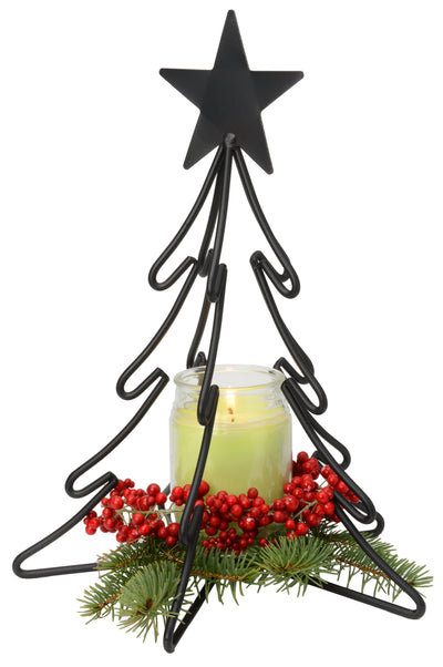 Candle & Plant Stand3-D CHRISTMAS TREE Large Wrought Iron Candle Stand Holiday Decor Holder USAAmish BlacksmithcaddySaving Shepherd