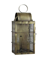 Country LightingBRASS OUTDOOR SCONCE - "Danbury" 2 Candle Light in 3 Finishes USAbrasscolonialSaving Shepherd