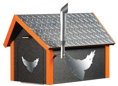 MailboxBIKER MAILBOX - Diamond Plate Black & Orange Poly HD MotorcyclemailboxmotocycleSaving Shepherd