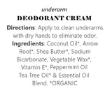 DeodorantOrganic Deodorant Cream ~ All Natural Vegan Blend - Aluminum and Chemical FreeACEbutterSaving Shepherd