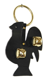 Door ChimeDOOR CHIME - LEATHER ROOSTER with SLEIGH BELLS in 4 Colors - Amish Handmade in USAbellschickenSaving Shepherd