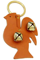 Door ChimeDOOR CHIME - LEATHER ROOSTER with SLEIGH BELLS in 4 Colors - Amish Handmade in USAbellschickenSaving Shepherd