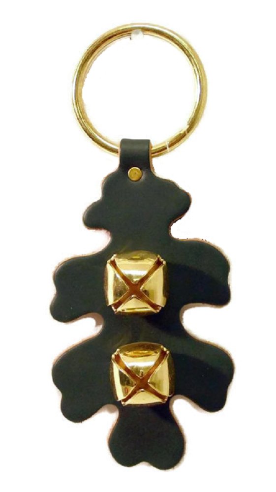 Door ChimeOAK LEAF DOOR CHIME - Leather with Sleigh Bells in 6 Colors - Handmade in USAautumbellSaving Shepherd