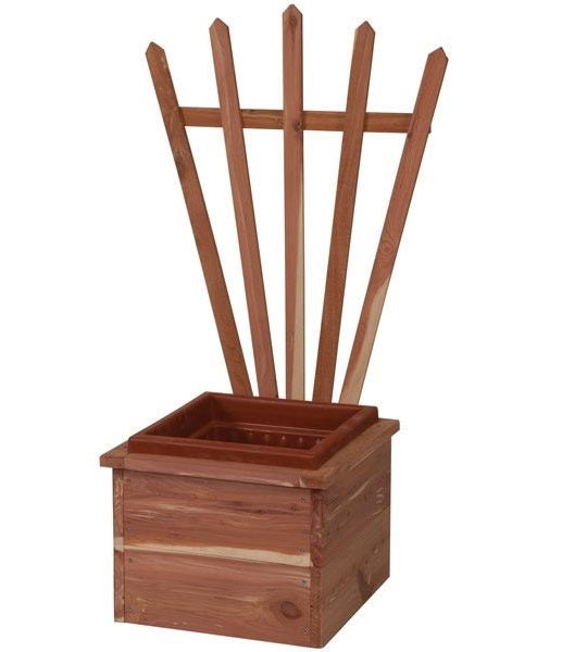 Planter BoxFAN PLANTER - Amish Red Cedar Trellis & Plant Boxflower boxflower potSaving Shepherd