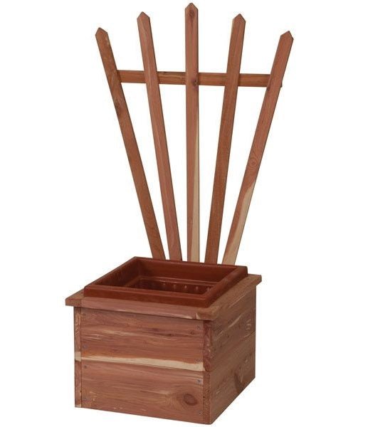 Planter BoxFAN PLANTER - Amish Red Cedar Trellis & Plant Boxflower boxflower potSaving Shepherd