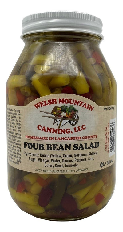 SaladFOUR BEAN SALAD - Delicious Mix in Sweet Brine Amish HomemadebeansdelicacySaving Shepherd