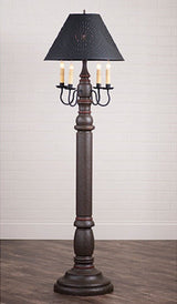 Floor LampCOLONIAL FLOOR LAMP ~ "Espresso" Textured Finish with Punched Tin Shadefloor lampfloor lightSaving Shepherd