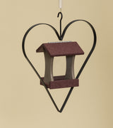 Bird FeederBIRD FEEDER in WROUGHT IRON HEART HANGER ~ Amish Handmade in 12 Color Choicesbirdbird feederSaving Shepherd