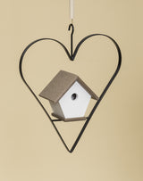 BirdhousesWREN BIRD HOUSE in IRON HEART HANGER ~ Amish Handmade in 12 Color Choicesbirdbird houseSaving Shepherd