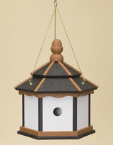 BirdhouseLARGE HEXAGON BIRDHOUSE - 3 Room Amish Handmade Weatherproof Recycled Poly ~ 6 ColorsbirdbirdhouseSaving Shepherd