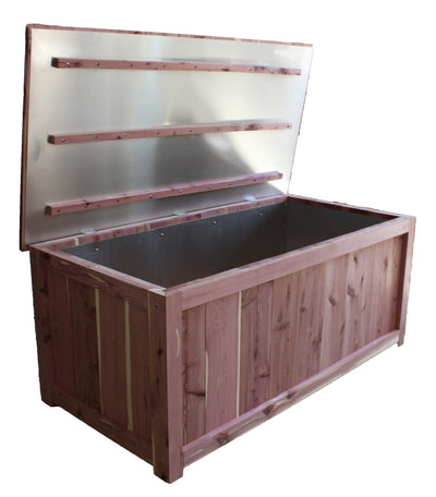 Storage BoxAMISH CEDAR DECK BOX - Solid Wood Storage with Aluminum Linerflower boxflowersSaving Shepherd