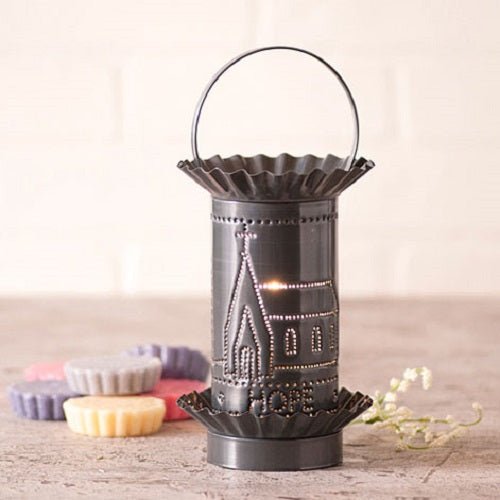 Country LightingFAITH HOPE LOVE Punched Tin Wax Tart Warmer Light with CHURCH & WILLOW TREEaccent lightaccent lightingSaving Shepherd