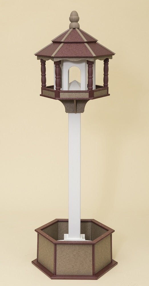 Garden Planter & Bird FeederGARDEN PLANTER POST & LARGE BIRD FEEDER ~ Amish Handmade Poly in 6 Colorsbirdbird feederSaving Shepherd