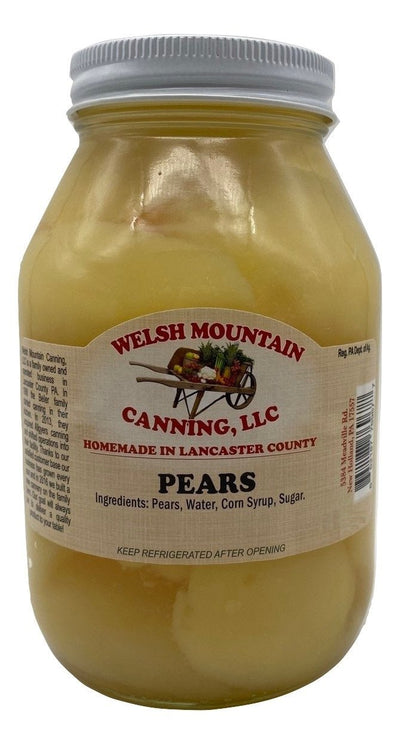PearsCANNED PEARS - 16oz Pint & 32oz Quart Jars Homemade in Lancaster USAfarm marketfruitSaving Shepherd