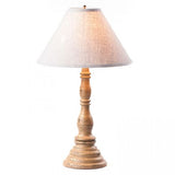 Country LightingDAVENPORT TABLE LAMP with 15" Ivory Linen Shade in Distressed Textured FinisheslamplightSaving Shepherd