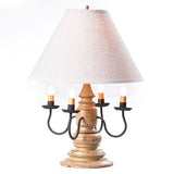 Country LightingHARRISON COLONIAL TABLE LAMP with 17" Ivory Linen Fabric Shade - 5 Distressed Finishes USACandelabracandlesSaving Shepherd