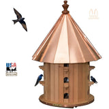 Birdhouse35" CEDAR PURPLE MARTIN BIRDHOUSE - 15 Room Copper Roof Bird Housebirdbird houseSaving Shepherd