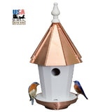 Birdhouse19" BLUEBIRD HOUSE - Amish Handcrafted Round Copper Top Birdhousebirdbird houseSaving Shepherd