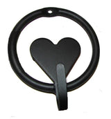 Wrought IronHEART & RING HOOK - Solid Wrought Iron Wall Hooks Amish Blacksmith USAaccessoriesaccessorySaving Shepherd