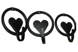 Wrought IronHEART & RING HOOK - Solid Wrought Iron Wall Hooks Amish Blacksmith USAaccessoriesaccessorySaving Shepherd
