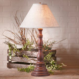 Country LightingDAVENPORT TABLE LAMP with 15" Ivory Linen Shade in Distressed Textured FinisheslamplightSaving Shepherd